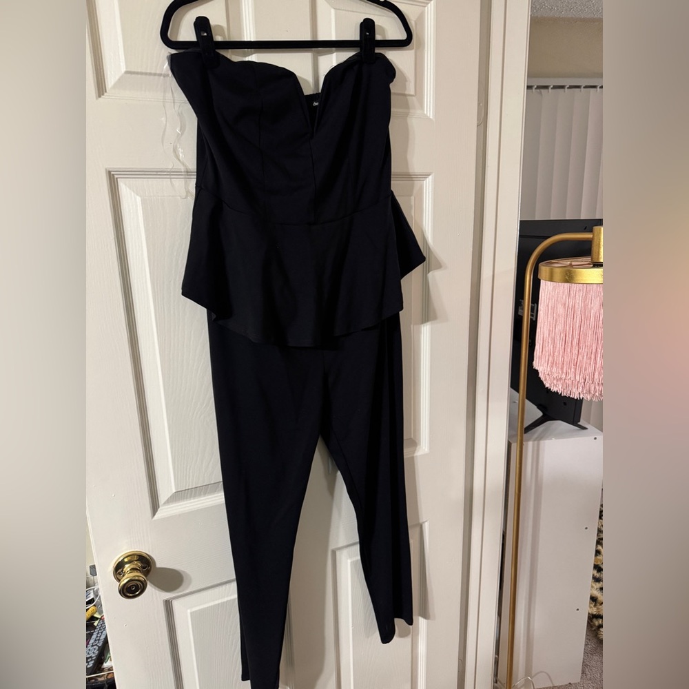 Plus Size Charlotte Russe Peplum Jumpsuit